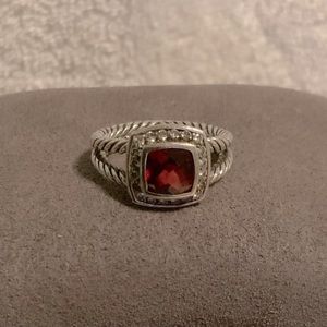 David Yurman Petite Albion Garnet Ring